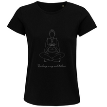 Lade das Bild in den Galerie-Viewer, Reading is My Meditation - Classic Organic T-Shirt Women
